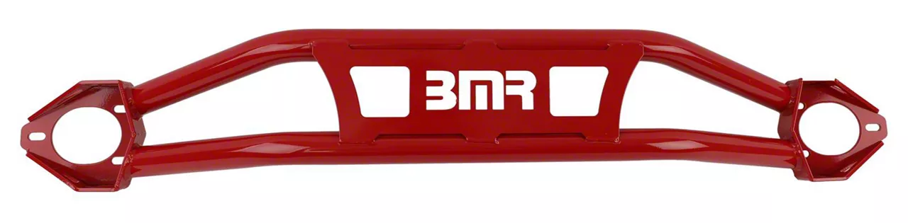 BMR Twin Tube Design Front Strut Tower Brace; Red (08-23 V8 HEMI Challenger w/o Shaker Hoods, Excluding 6.2L HEMI & T/A)
