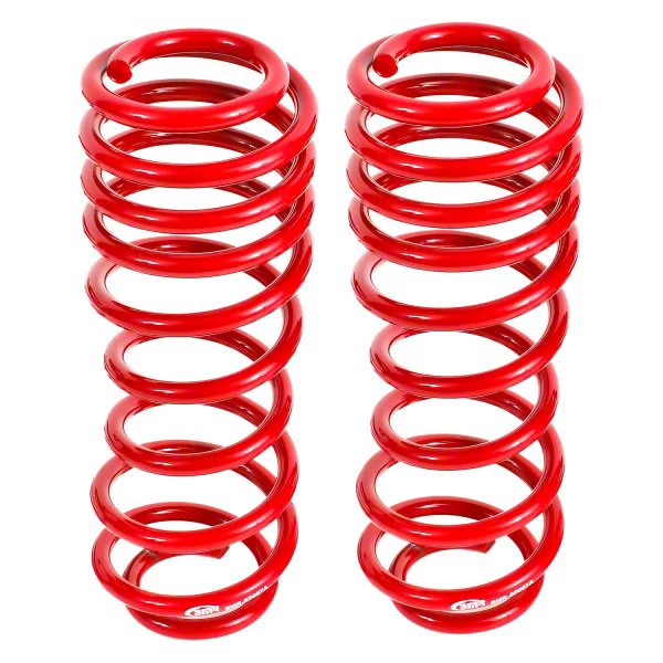 BMR Rear Lowering Springs; Handling Version; Red (05-14 Mustang GT, GT500)