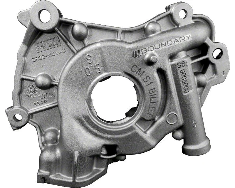 Boundary Racing Pumps Billet Oil Pump with Billet Back Plate; Standard Heat Treated (18-23 Mustang GT; 15-20 Mustang GT350)