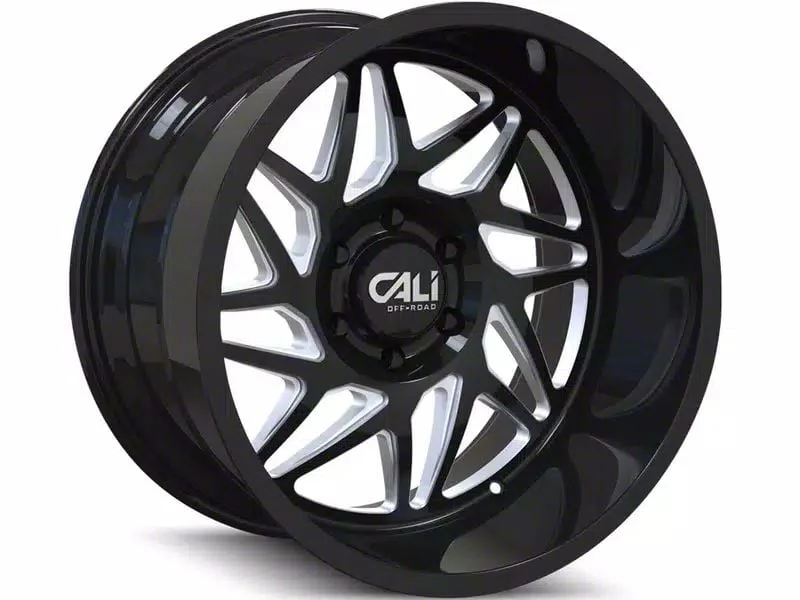 Cali Off-Road Gemini Gloss Black Milled 6-Lug Wheel; 22x12; -51mm Offset (07-14 Tahoe)