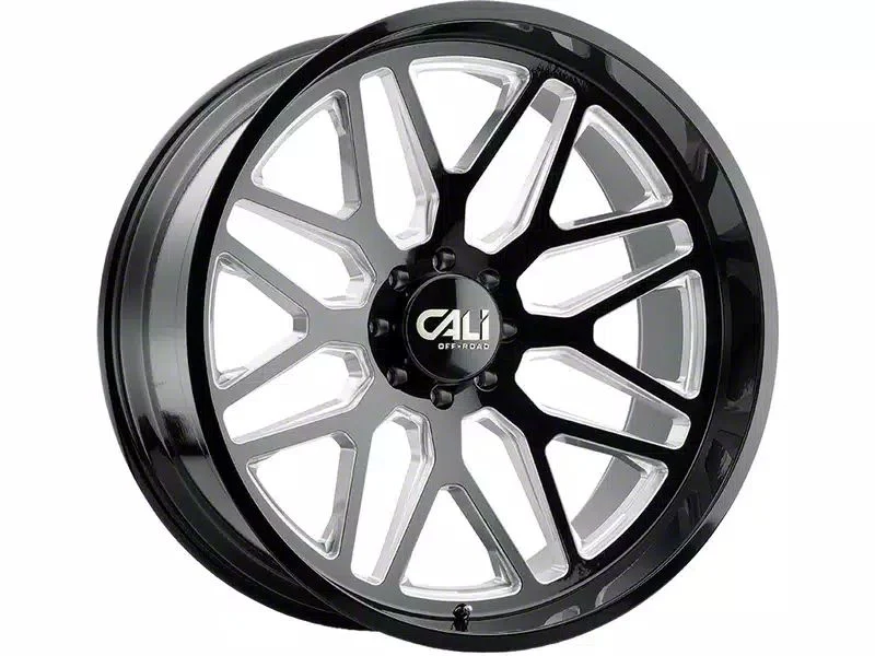 Cali Off-Road Invader Gloss Black Milled 6-Lug Wheel; 20x12; -51mm Offset (09-14 F-150)