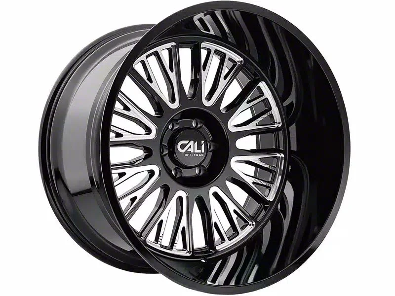 Cali Off-Road Vertex Gloss Black Milled 6-Lug Wheel; 20x10; -25mm Offset (09-14 F-150)
