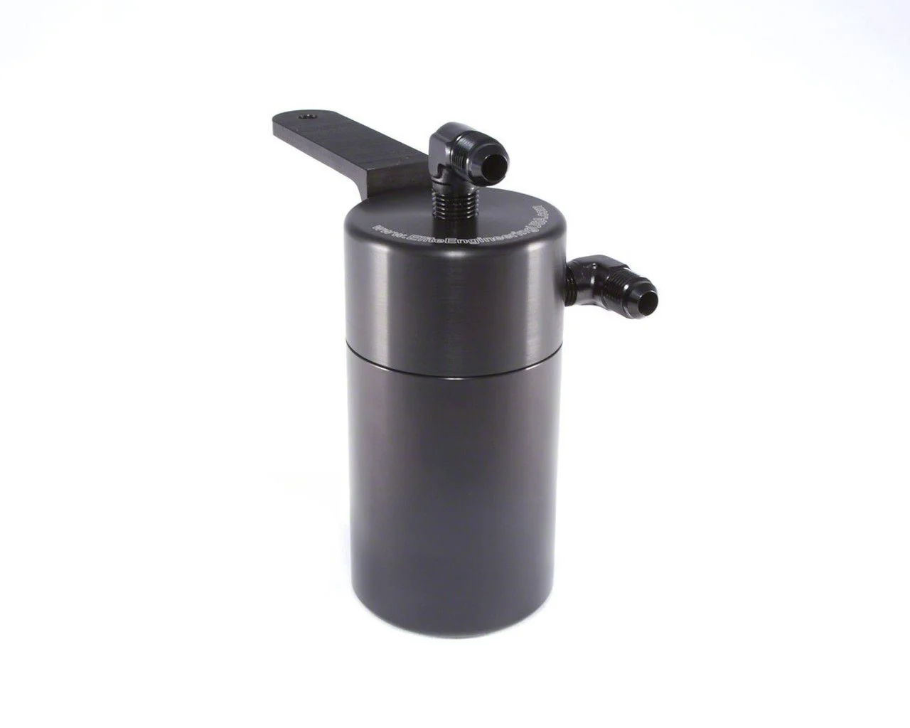 Black Standard Oil Catch Can; Brass Fittings/Rubber Hoses (12-15 Camaro ZL1)