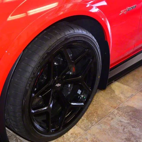 Deluxe Short Rock Guards; Front Only (14-15 Camaro Z/28)