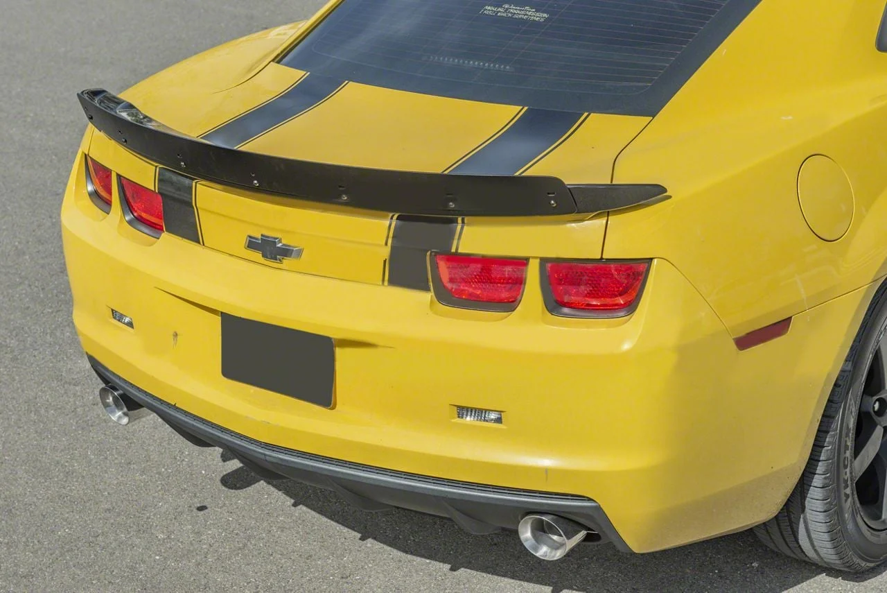 Extended Wickerbill Rear Spoiler; Gloss Black (16-18 Camaro SS w/ 1LE Package)