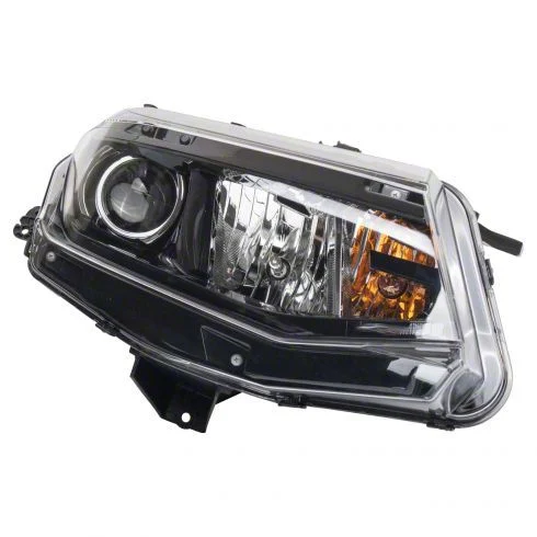 Halogen Headlight; Chrome Housing; Clear Lens; Passenger Side (16-18 Camaro w/ Factory Halogen Headlights)