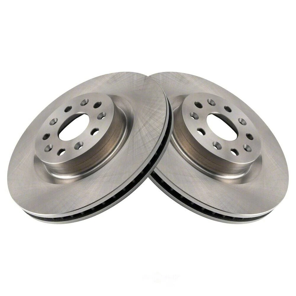 Plain Vented Rotors; Front Pair (16-24 Camaro SS w/ 4-Piston Front Calipers; 21-24 Camaro LT1)