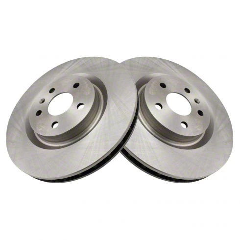 Plain Vented Rotors; Front Pair (10-15 Camaro SS)