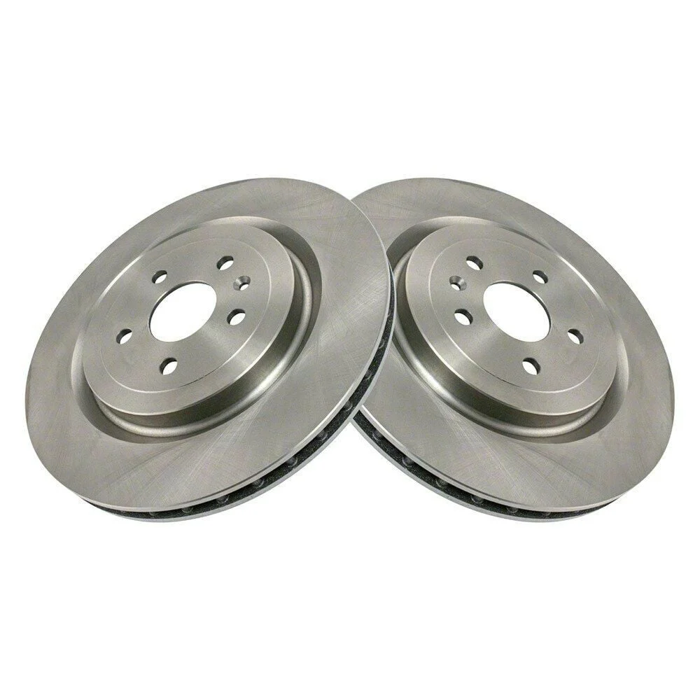 Plain Vented Rotors; Rear Pair (10-15 Camaro SS, ZL1)