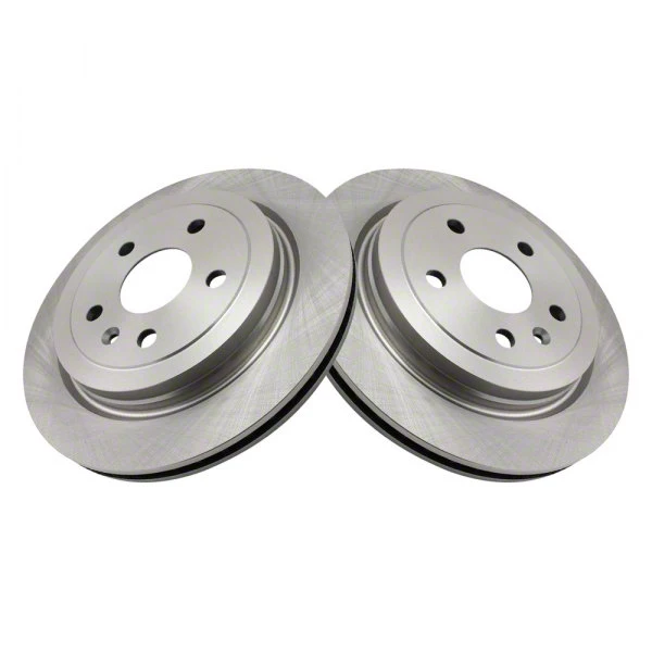 Plain Vented Rotors; Rear Pair (10-15 Camaro LS, LT)