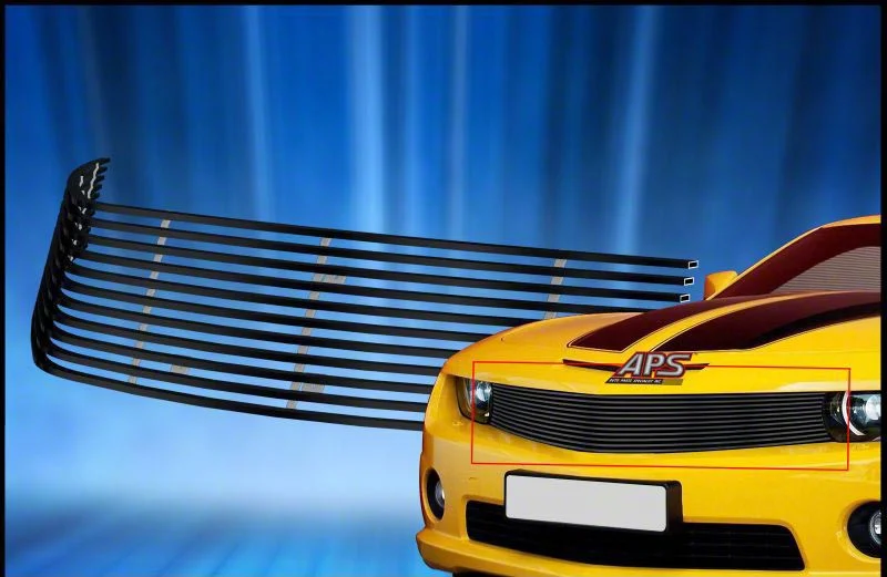 Stainless Steel Billet Upper Grille; Black (10-13 Camaro LS, LT)