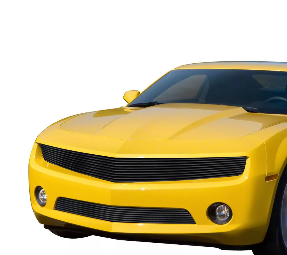 Stainless Steel Billet Upper and Lower Grilles; Black (10-13 Camaro LS, LT)
