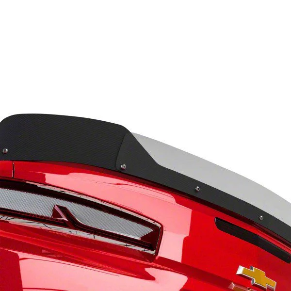 V2R Wicker Bill Spoiler Add-on; Dry Carbon Fiber Vinyl (16-24 Camaro)