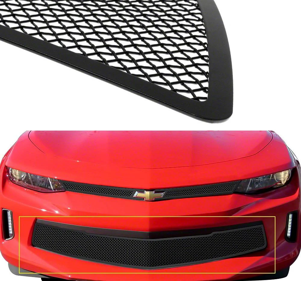 Wire Mesh Lower Grille; Black (16-18 Camaro LT)
