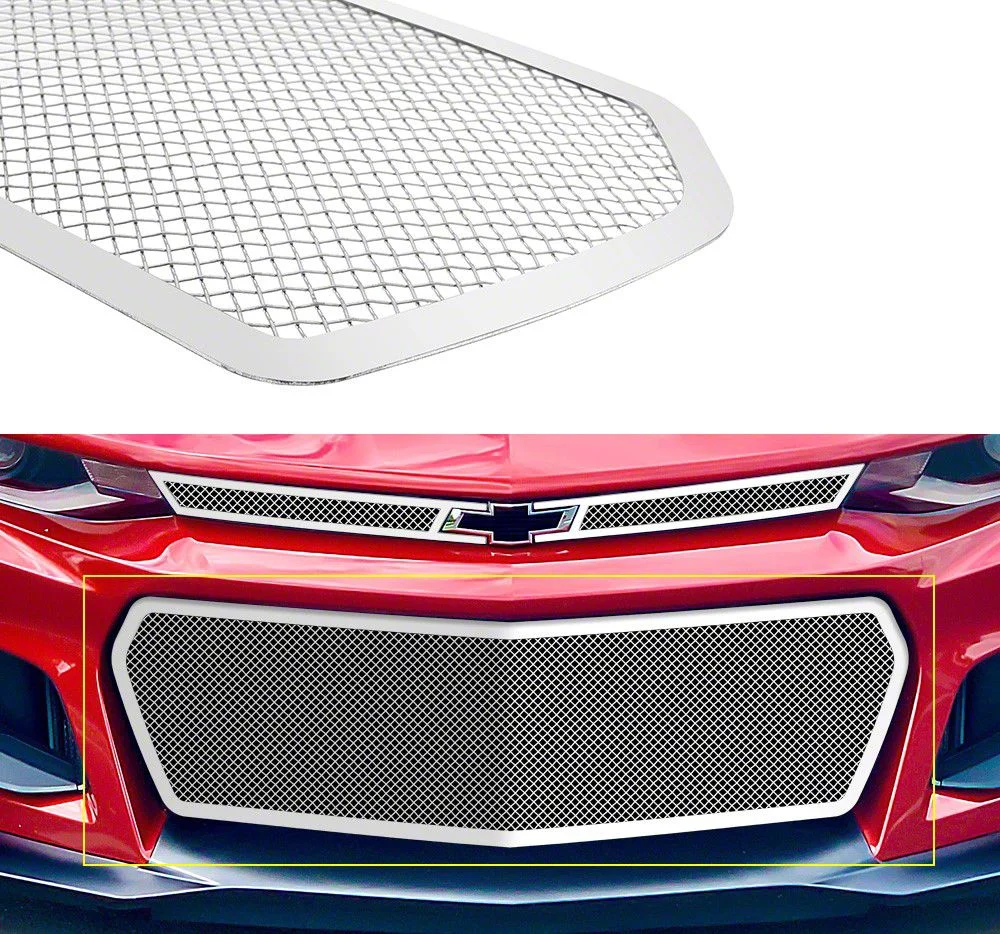 Wire Mesh Lower Grille; Chrome (19-24 Camaro ZL1)
