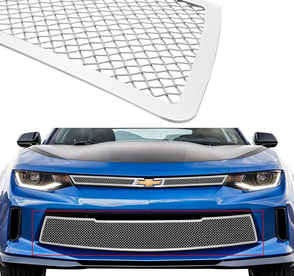 Wire Mesh Lower Grille; Chrome (16-18 Camaro LT)