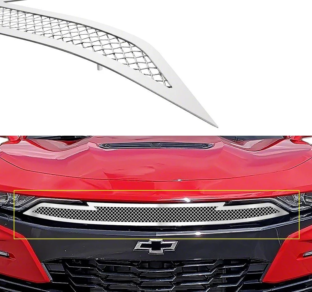 Wire Mesh Upper Grille; Chrome (19-24 Camaro SS)
