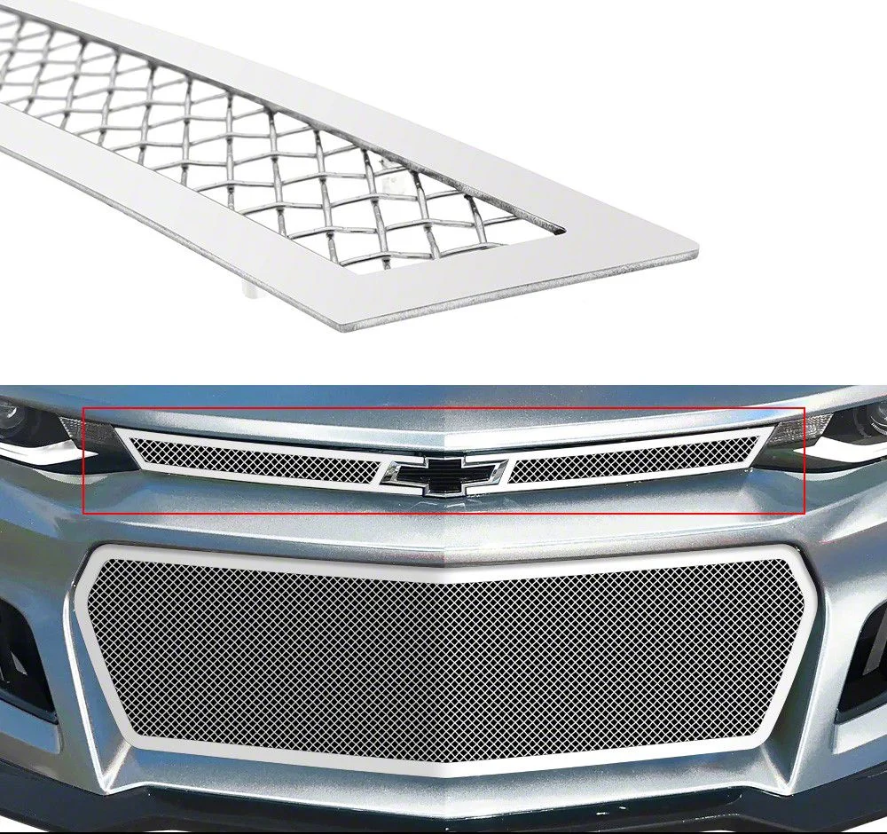 Wire Mesh Upper Grille; Chrome (19-24 Camaro ZL1)