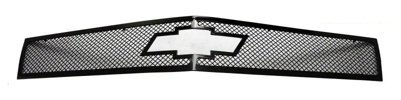 Wire Mesh Upper Grille with Logo Cutout; Black (10-13 Camaro LS, LT)
