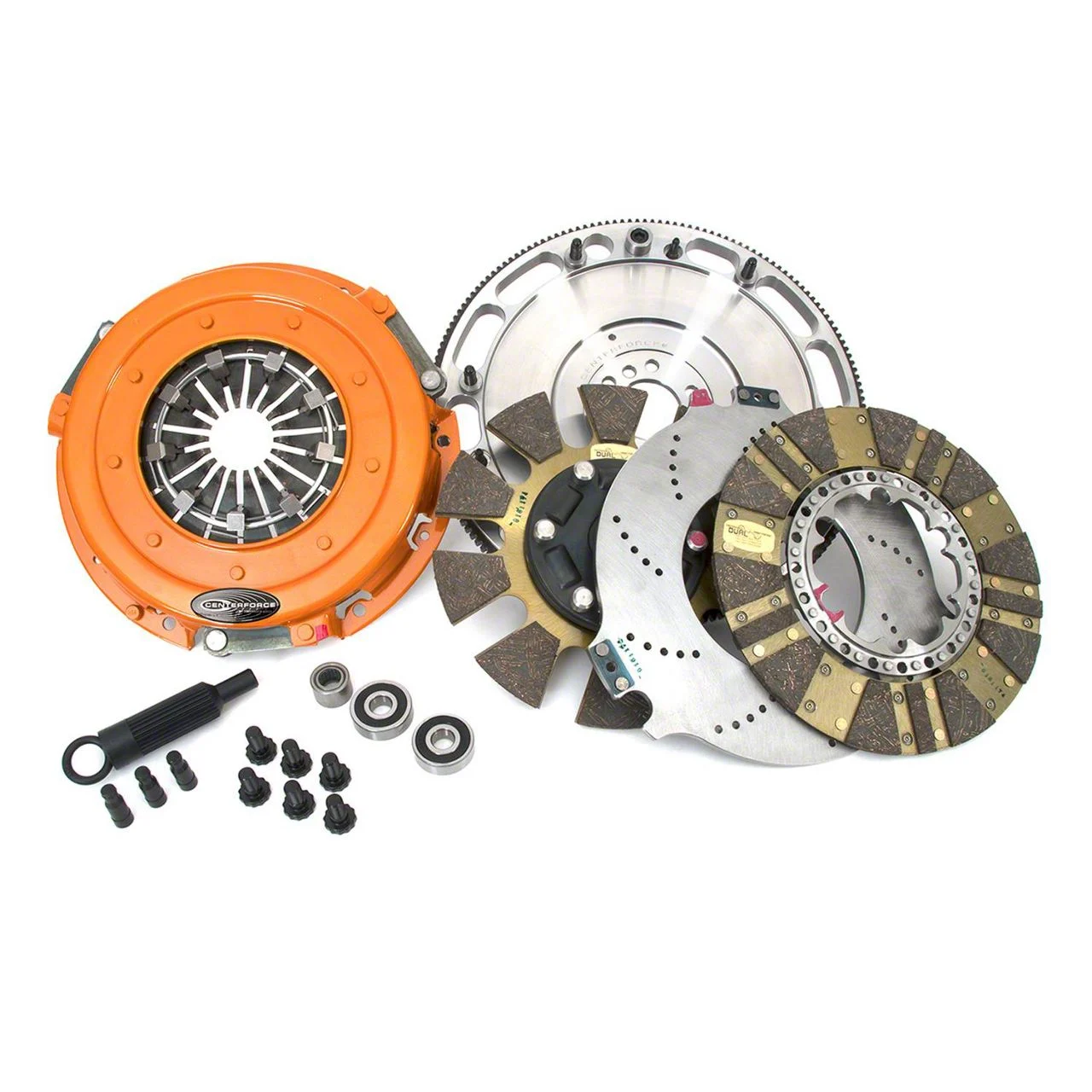 Centerforce DYAD DS Organic/Carbon Twin Disc Clutch Kit with Flywheel; 26-Spline (10-15 Camaro SS, Z/28)