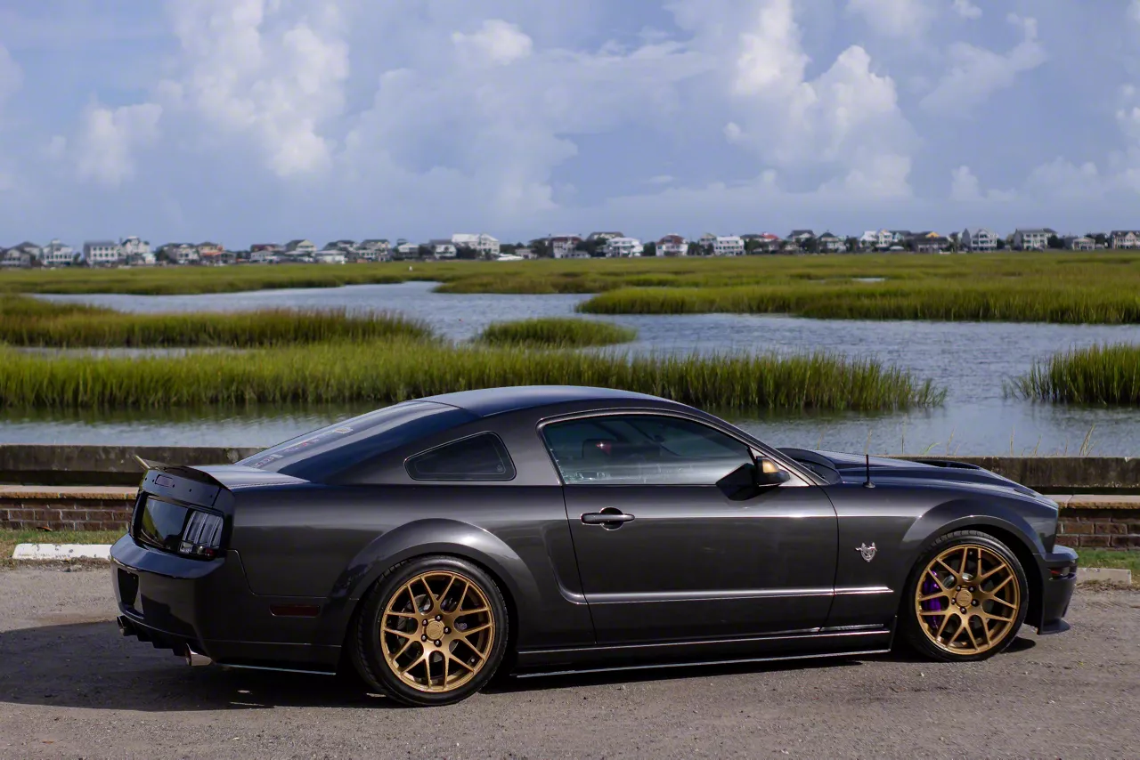 Cerbinator Auto Designs Beadless Version Center Cut Blade Rear Spoiler; Bare Metal (05-09 Mustang)