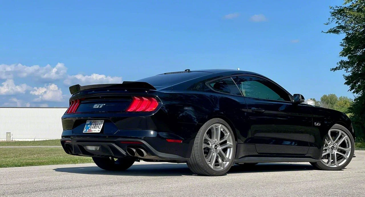 Cerbinator Auto Designs Beadless Version Ducktail Short Center Cut Blade Rear Spoiler; Bare Metal (15-23 Mustang Fastback)