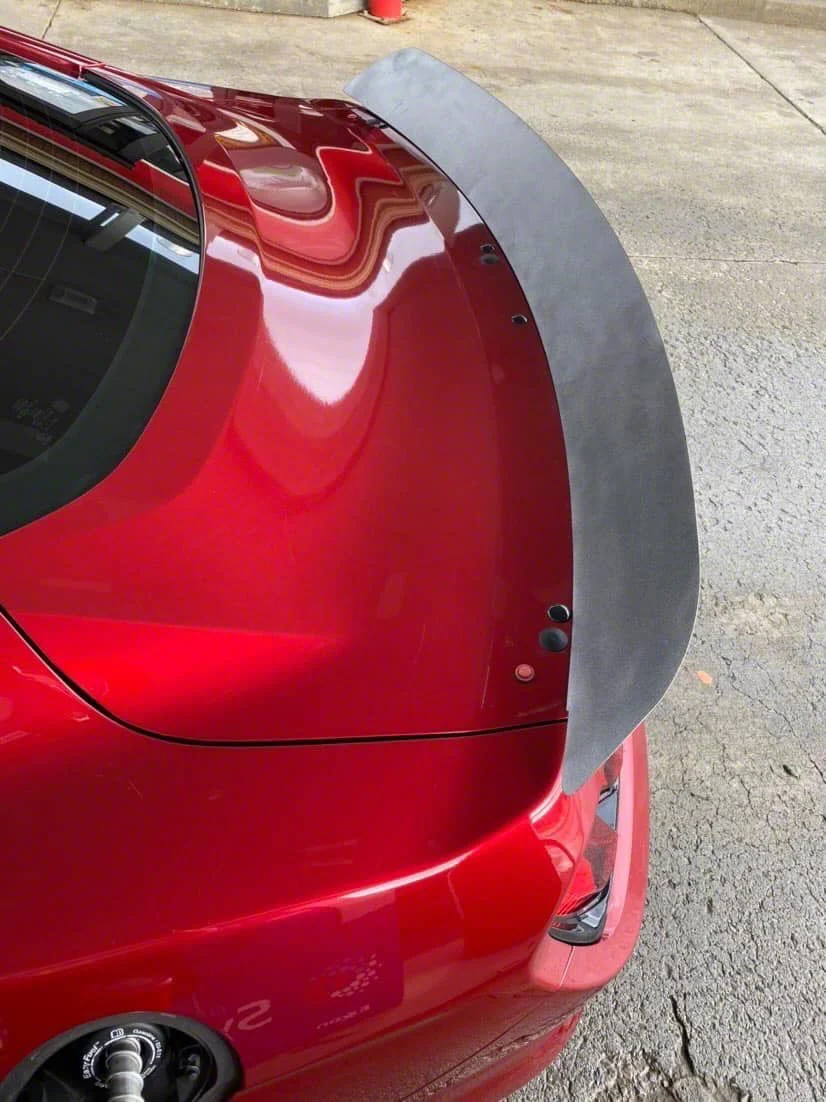Cerbinator Auto Designs Beadless Version Ducktail Tall Blade Rear Spoiler; Bare Metal (15-23 Mustang Fastback)