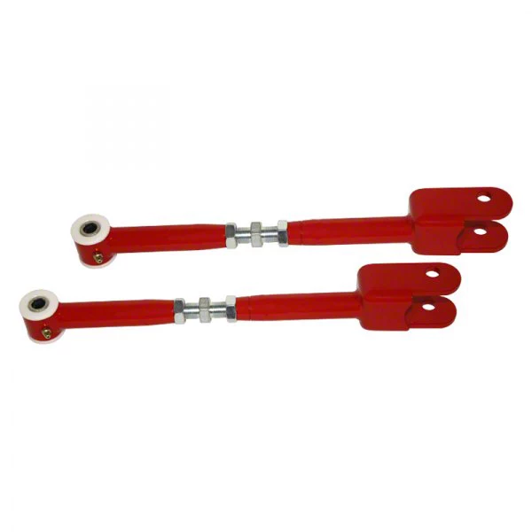 Adjustable Rear Trailing Arms; Bright Red (08-23 Challenger)