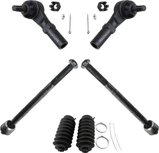Front Inner and Outer Tie Rods with Tie Rod Boots (11-14 RWD Challenger; 15-18 6.2L HEMI Challenger)