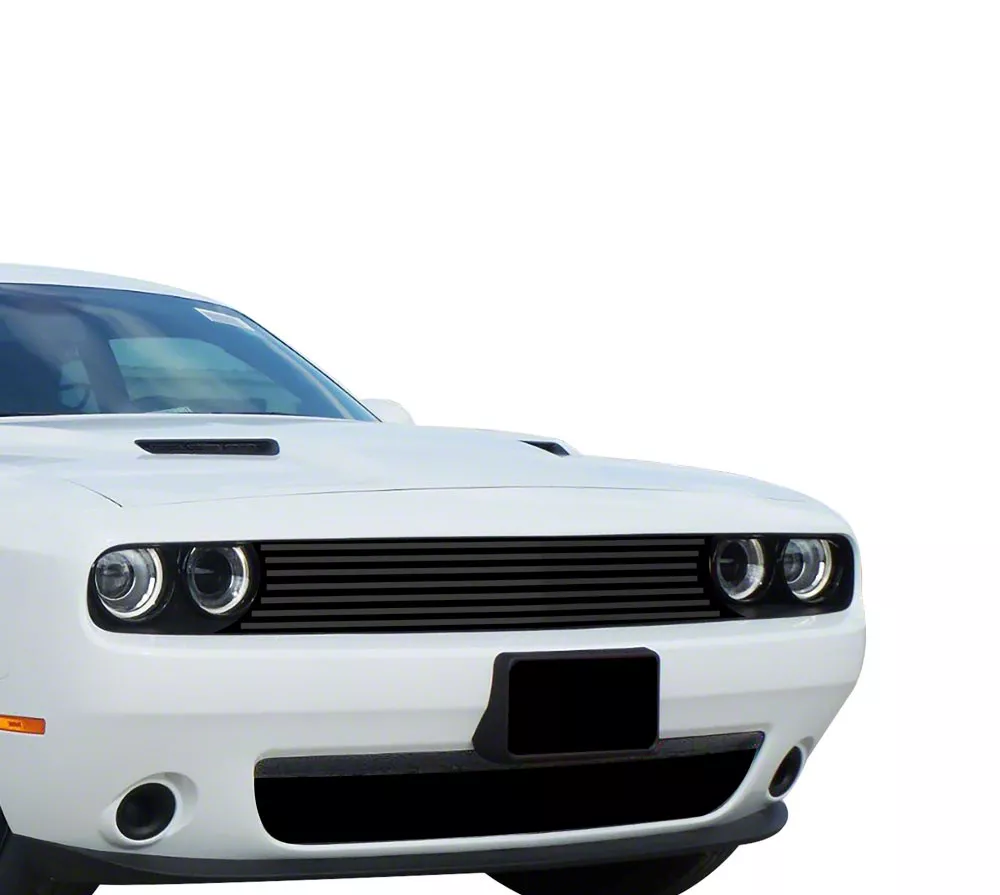 Stainless Steel Billet Upper Grille; Black (15-23 Challenger)