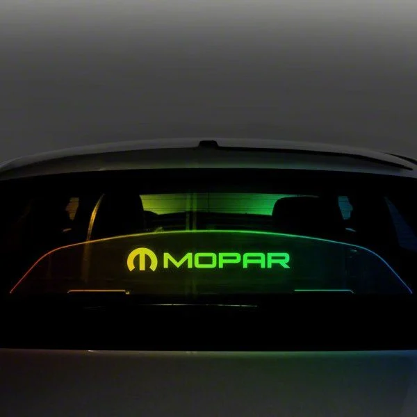 Wind Deflector with Mopar Logo; Extreme Multi-Color Lighting Kit (08-23 Challenger)
