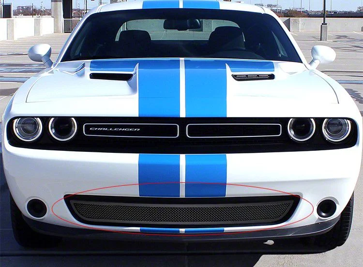 Wire Mesh Lower Grille; Black (15-23 Challenger w/o Adaptive Cruise Control, Excluding SRT & Widebody Models)