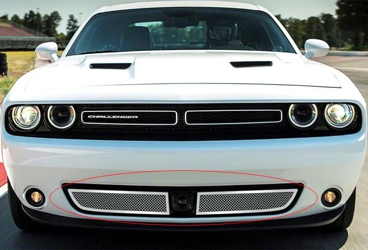 Wire Mesh Lower Grille; Chrome (15-23 Challenger w/ Adaptive Cruise Control, Excluding SRT & Widebody Models)