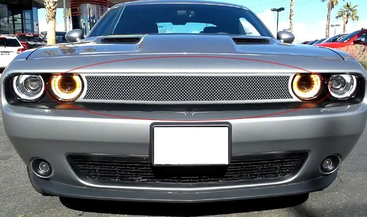 Wire Mesh Upper Grille; Chrome (15-23 Challenger)