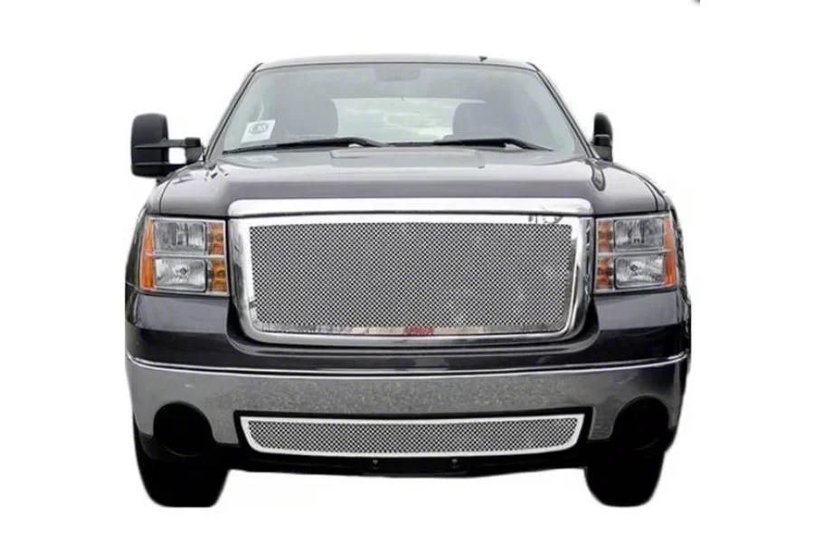 Wire Mesh Upper and Lower Grilles; Chrome (08-10 Challenger)