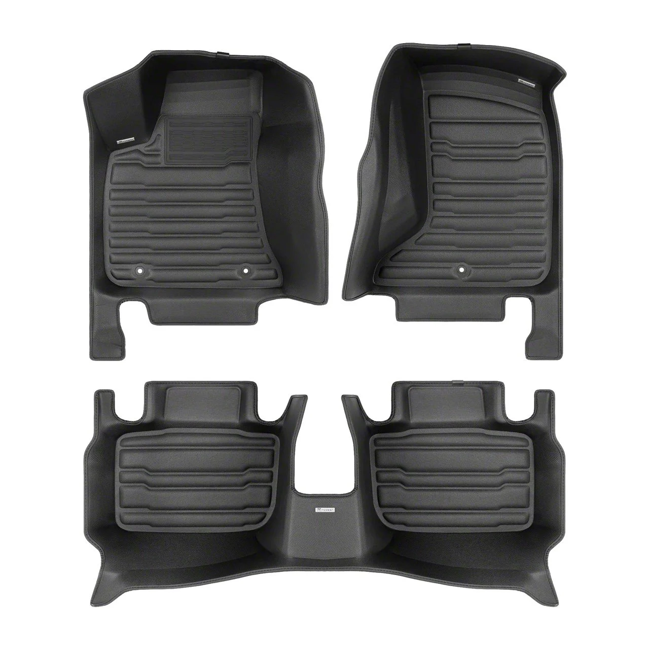 Custom Front and Rear Floor Mats; Black (11-23 AWD Charger)