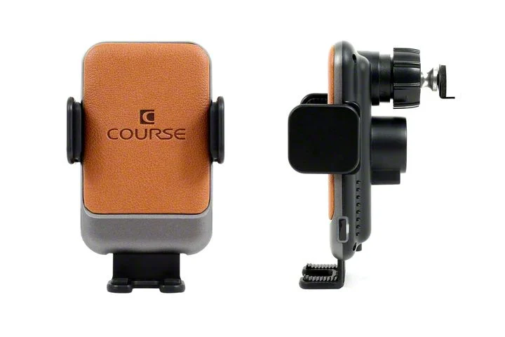 Direct Fit Phone Mount with Charging Auto Closing Cradle Head; Tan (11-23 Charger)