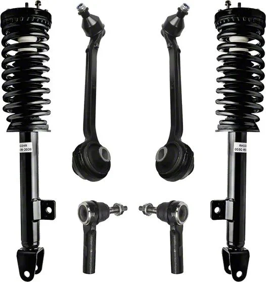 Front Strut and Spring Assemblies with Lower Control Arms and Outer Tie Rods (06-10 V6 RWD Charger w/o Performance or Self-Leveling Suspension)