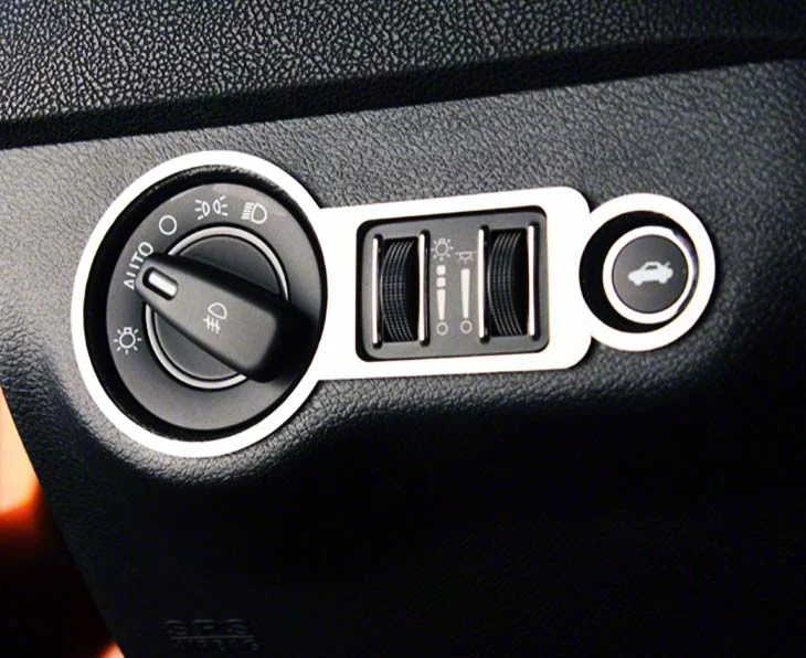 Headlight/Trunk Control Panel Trim Ring; Brushed (11-13 Charger)