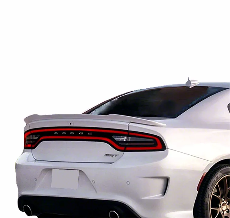 Hellcat Style Flush Mount Rear Deck Spoiler; Pre-Painted (15-23 Charger)