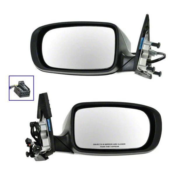 Powered Manual Folding Mirrors; Paint to Match Black (11-14 Charger)