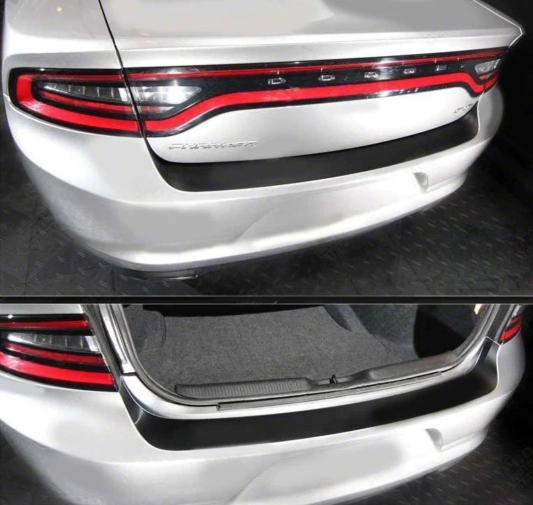 Rear Bumper Top Blackout Decal Stripe; Gloss Red (11-14 Charger)