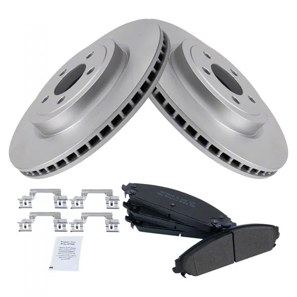 Semi-Metallic Brake Rotor and Pad Kit; Front (06-23 Charger w/ Dual Piston Front Calipers; 2014 Charger Pursuit w/ 345mm Front Rotors)