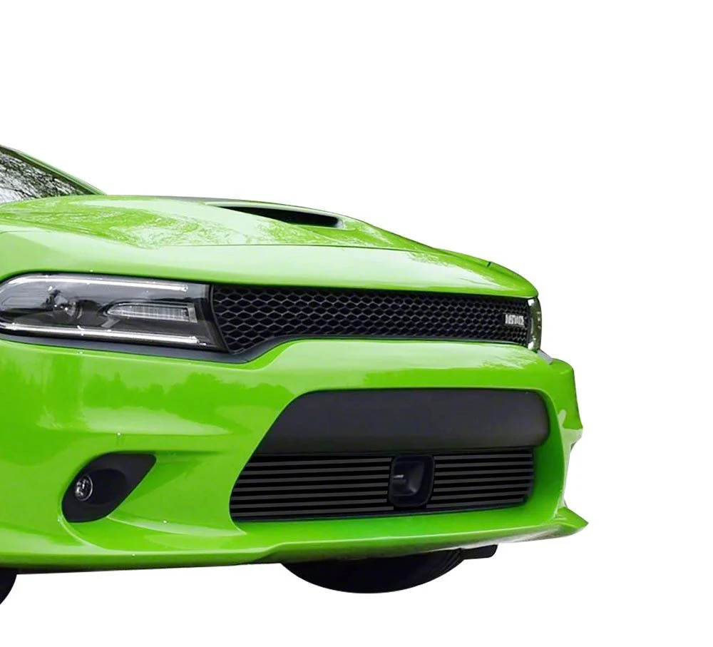 Stainless Steel Billet Lower Grille; Black (15-18 Charger Daytona, R/T Scat Pack, SRT 392, SRT Hellcat w/ Adaptive Cruise Control; 19-23 Charger GT, R/T w/ Adaptive Cruise Control)