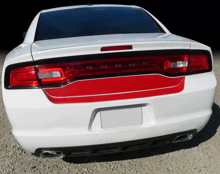 Trunk Deck and Rear Blackout Stripes; Gloss Black (11-14 Charger)