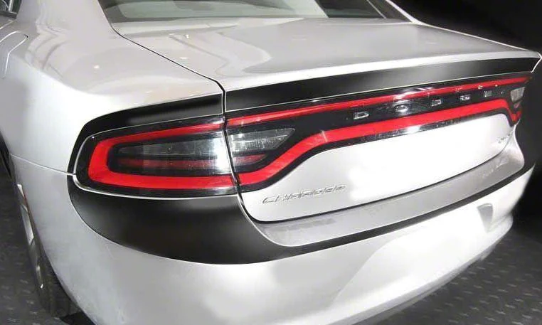 Trunk Deck and Rear Blackout Stripes; Matte Black (15-18 Charger)