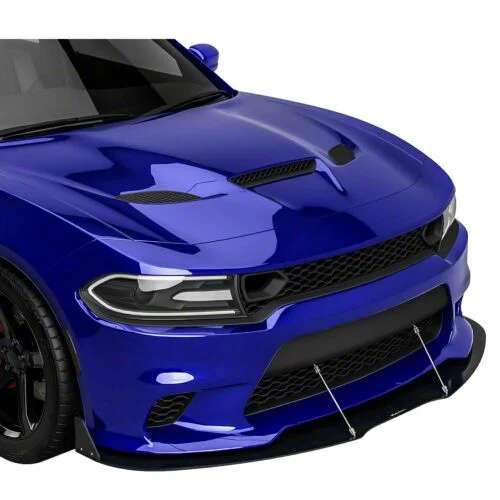 V3R Front Splitter; Carbon Flash Metallic Vinyl (15-23 Charger Scat Pack, SRT, Excluding Widebody)