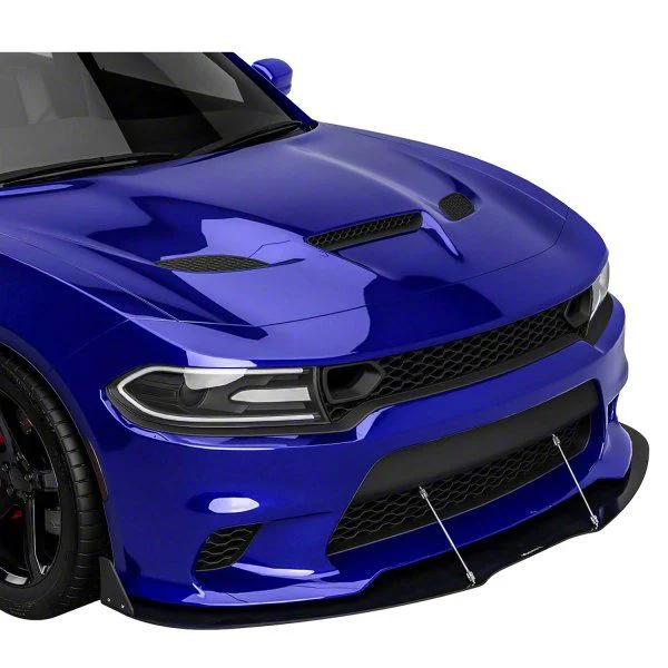 V3R Front Splitter; Gloss Black Vinyl (15-23 Charger Scat Pack, SRT, Excluding Widebody)