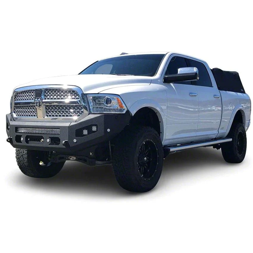 Attitude Series Winch Front Bumper; Not Pre-Drilled for Front Parking Sensors; Black Textured (13-18 RAM 1500, Excluding Rebel)