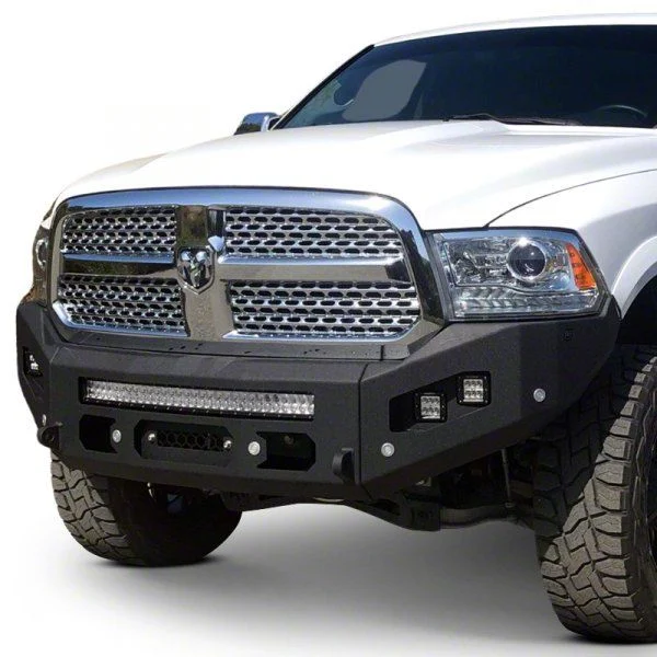 Attitude Series Winch Front Bumper; Pre-Drilled for Front Parking Sensors; Black Textured (13-18 RAM 1500, Excluding Rebel)